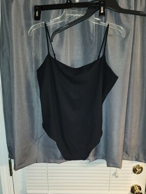 Athleta Black Cami Bodysuit with Slim Straps